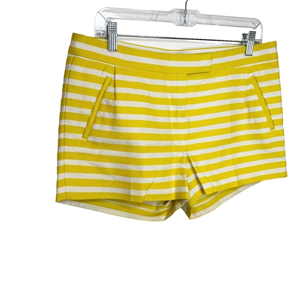 J Crew Shorts Womens Chinos Pockets Mid Rise Basket Weave Summer Beach Yellow 8 - Picture 6 of 10